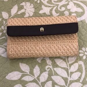 Etienne Aigner Brown and Tan Clutch